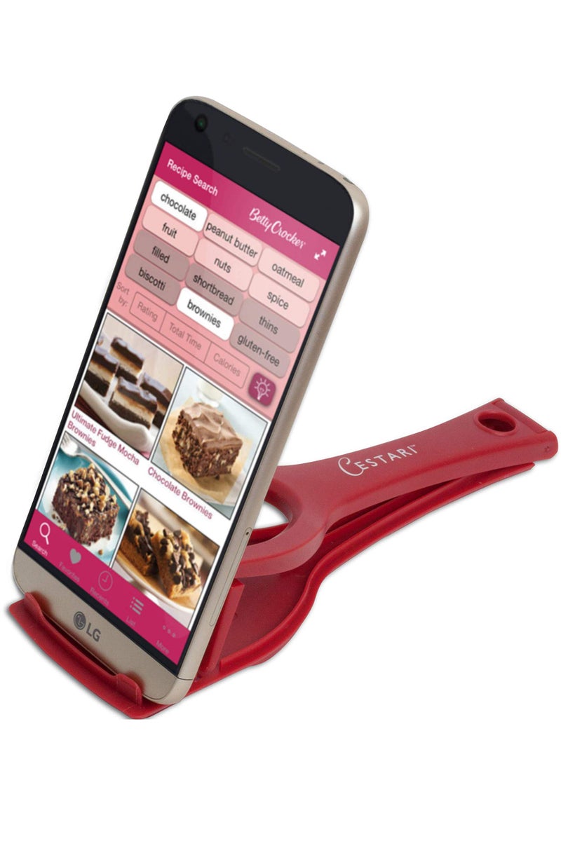 Cestari Recipe Holder Stand for Smartphones and Tablets Keep Your Phone Kindle or iPad Convenient While Cooking  Original Kitchen Gadget Phone and Tablet Stand
