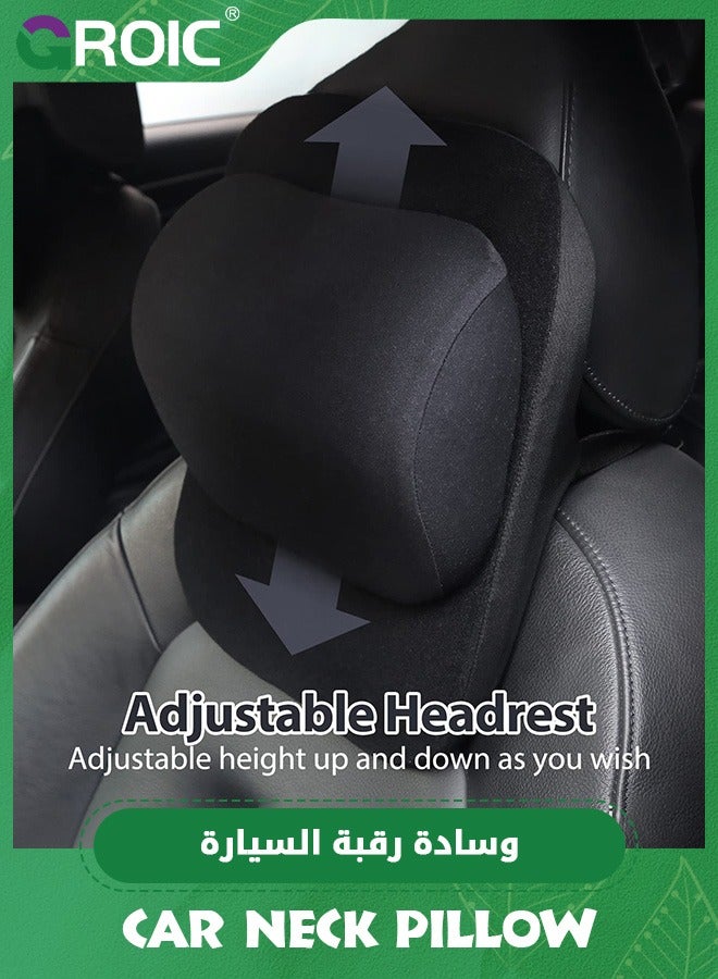 GROIC Adjust Height Car Neck Pillow,Memory Foam Headrest Neck Support Pillow,Adjustable Neck Pain Relieved Headrest,Driving Seat Cervical Support - Image 4
