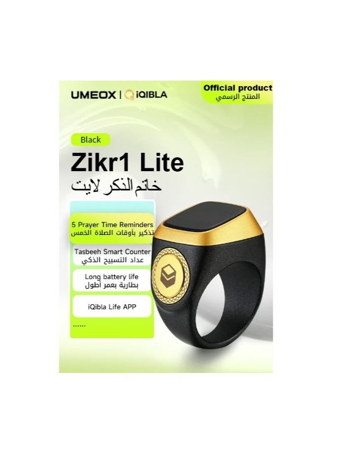 iQIBLA UMEOX iQIBLA Smart Zikr Ring Lite Black 22 MM - Image 1