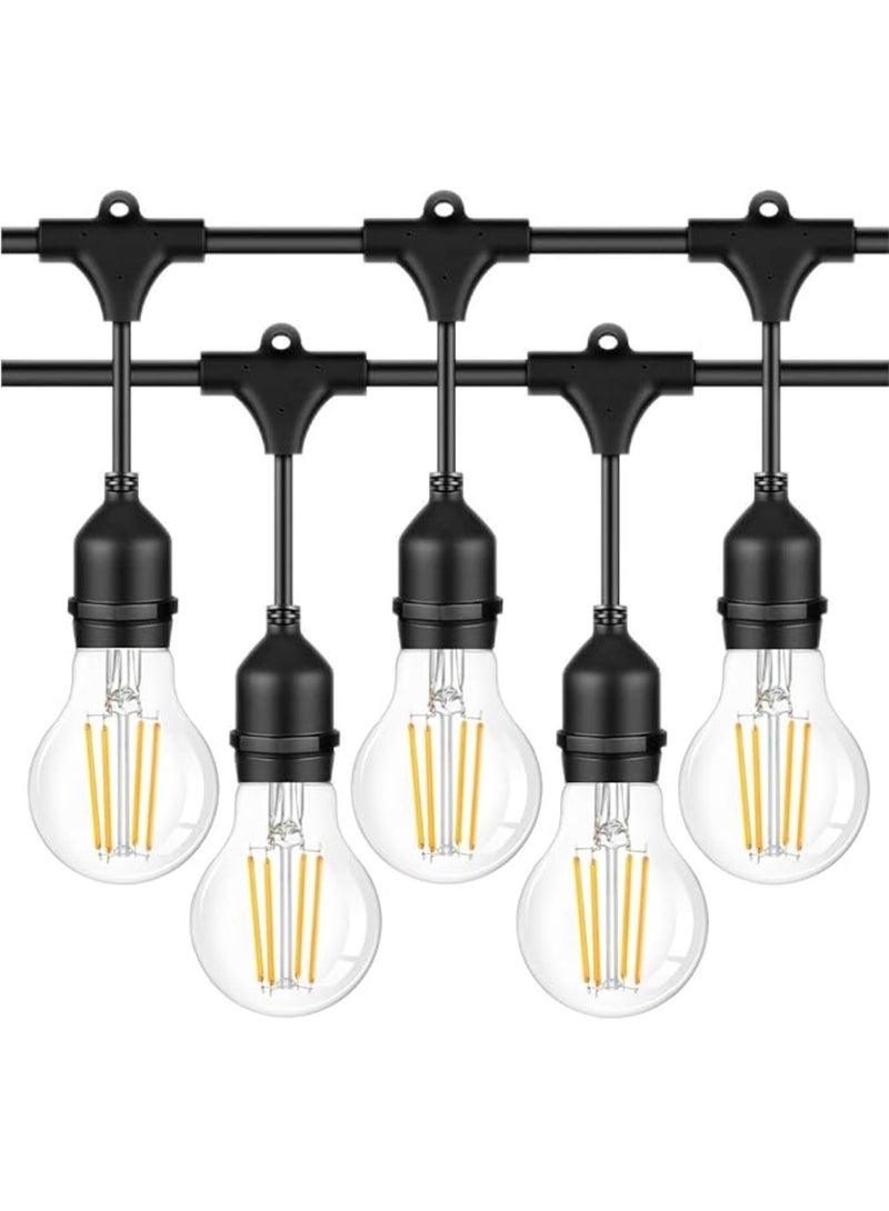 Yuwell Outdoor Waterproof IP65 Led String Lights E27 Holder 100 Meter Bulb Holder Wire With 200 Bulbs 4W A60 Clear With EU Plug Solar Bulb Holder For Ramadan Decoration Lights And Outdoor Decoration Light Hanging Light String Wire Ramadan Light For Commercial Patio Garden & Porch Yard - Image 1
