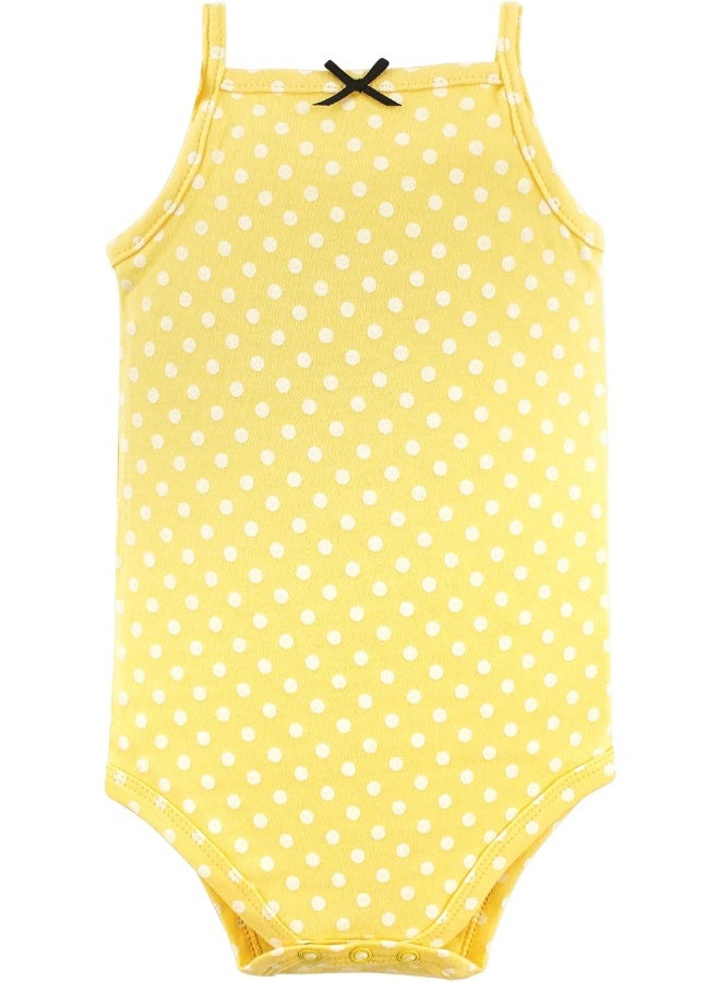 Hudson Baby Unisex Baby Cotton Sleeveless Bodysuits, Daisy, 3-6 Months - Image 4