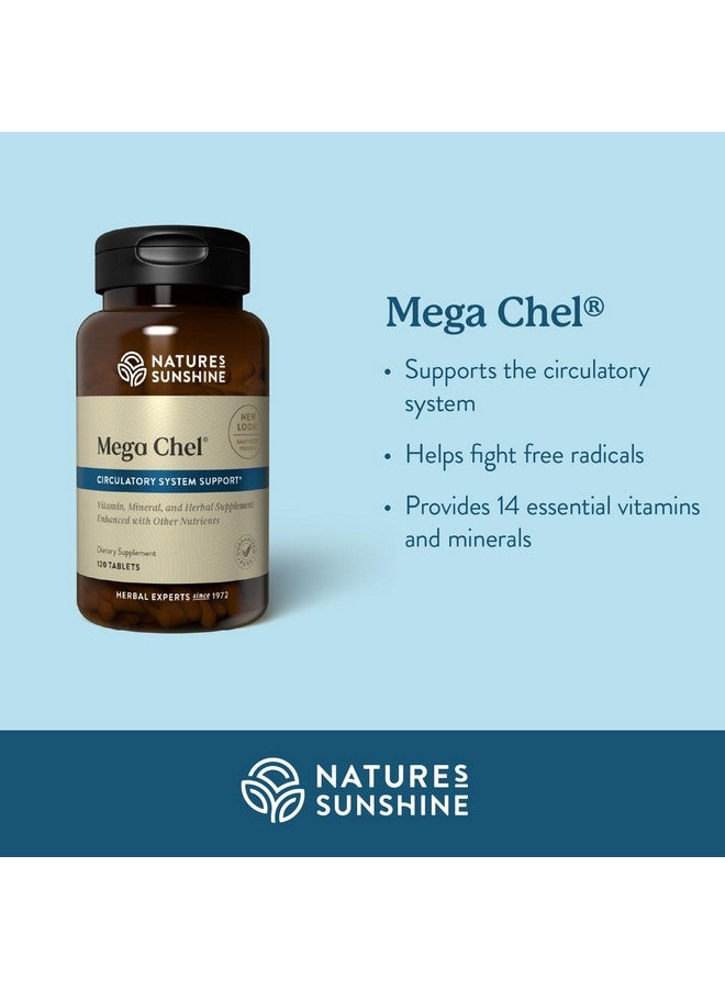 Nature's Sunshine Mega-Chel, 120 Tablets, Complete Vitamin with Powerful Antioxidants, Herbs, Vitamins, Minerals, and Amino Acids That Support The Circulatory System - Image 2