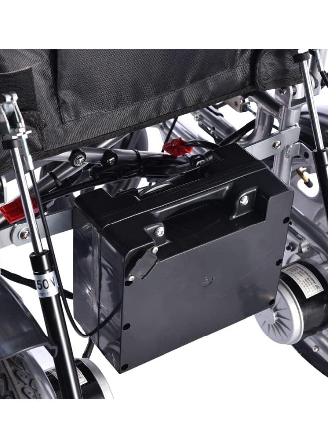 Portable Folding Electric Wheelchair 24inch Magnesium Alloy Rear Wheel Front Wheel With Shock Absorption Electric Wheelchair for Adults Electric Wheelchair for The Elderly - Image 2