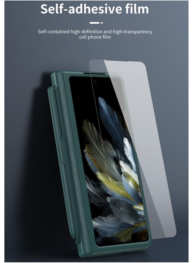 عام متوافق مع علبة Oneplus Open / OPPO Find N3 مع قلم وحامل قلم، [حماية المفصلات] [حامي الشاشة المدمج] [حامل] قضية هاتف جلدية فاخرة شاملة - Image 2