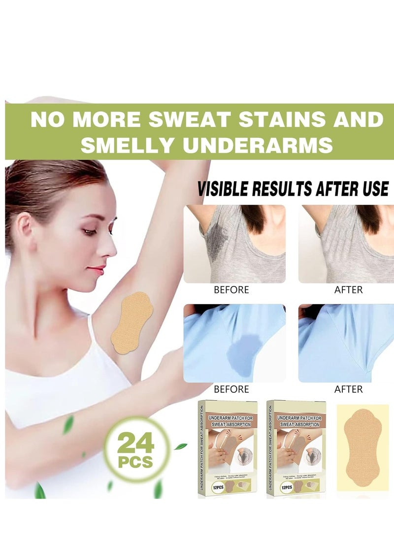 SYOSI Underarm Sweat Pads for Women and Men Armpits, Disposable Invisible Armpit for Absorbent Deodorant Prevention Antiperspirant Sticker - Image 4