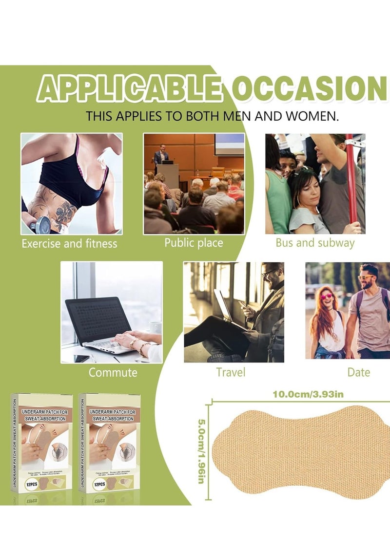 SYOSI Underarm Sweat Pads for Women and Men Armpits, Disposable Invisible Armpit for Absorbent Deodorant Prevention Antiperspirant Sticker - Image 3