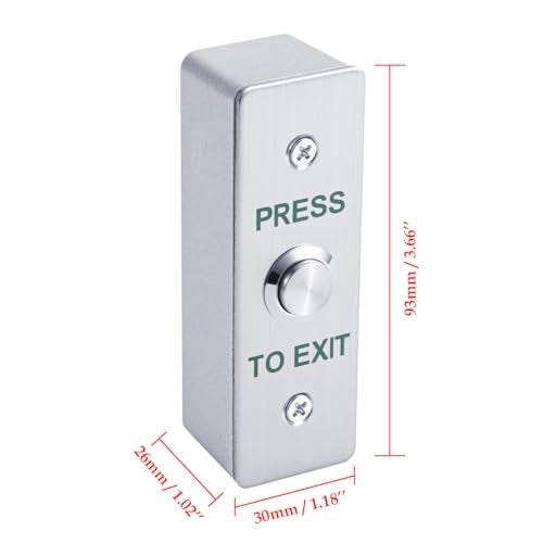 YUHANUS Push to Exit Button for Door Access Control Waterproof Stainless Steel Shell with Back Mounted Box NO/COM Output - Image 5