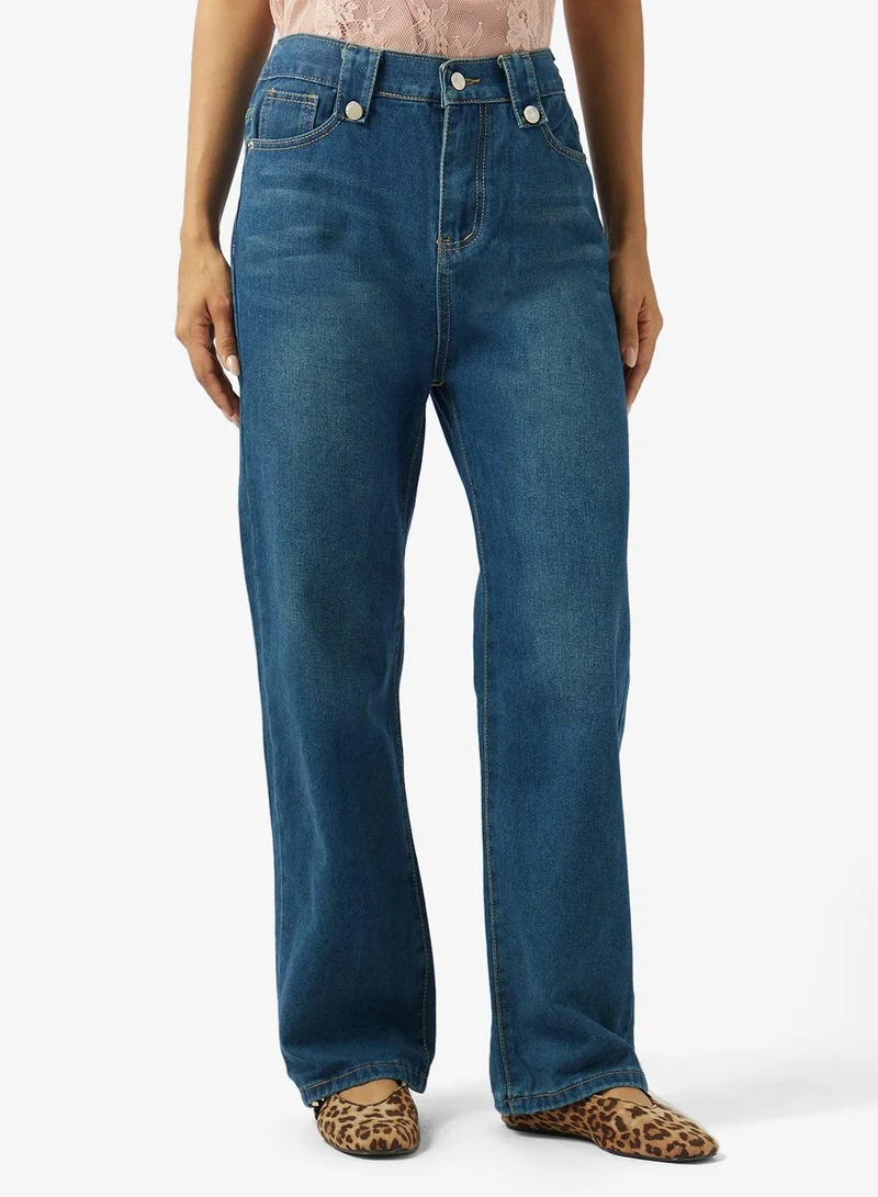 Ginger High Rise Straight Fit Jeans