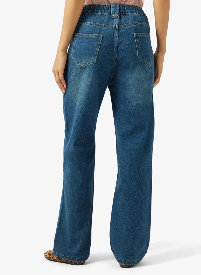 Ginger  High Rise Straight Fit Jeans for Women | Best Price UAE