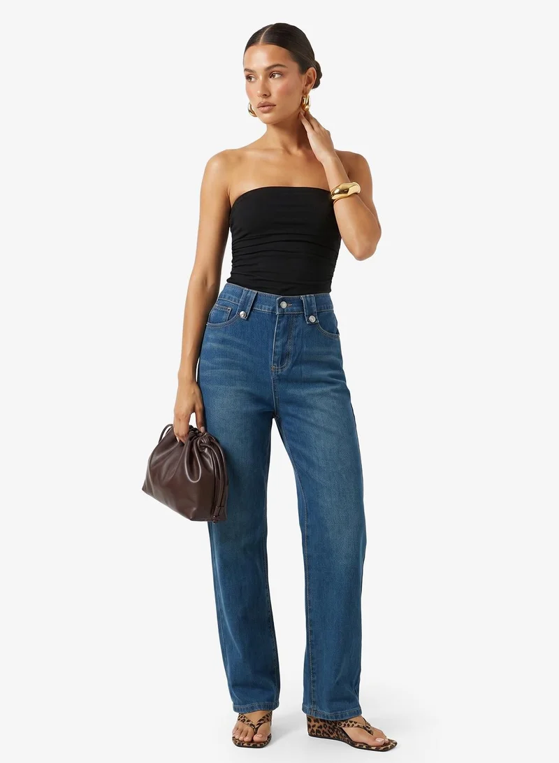 Ginger High Rise Straight Fit Jeans