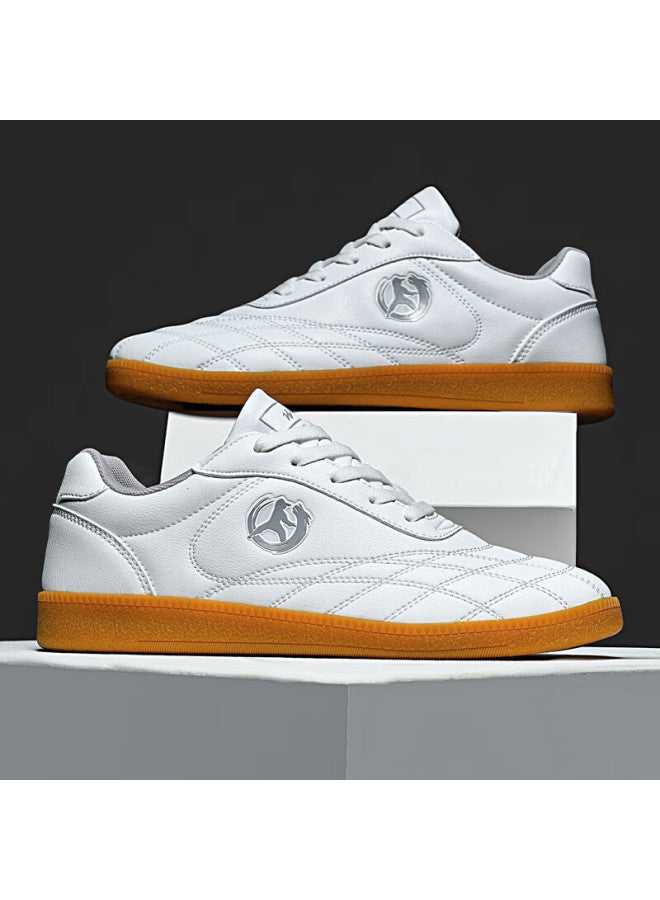 Double Star Eight Special Tai Chi Martial Arts Cowhide Wear-resistant Taekwondo Training Shoes For Middle-aged And Elderly Exercise Square Men And Women Soft Leather Surface Training Shoes - Image 2
