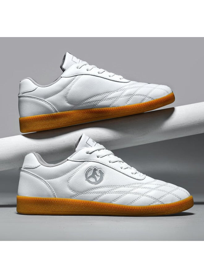 Double Star Eight Special Tai Chi Martial Arts Cowhide Wear-resistant Taekwondo Training Shoes For Middle-aged And Elderly Exercise Square Men And Women Soft Leather Surface Training Shoes - Image 1