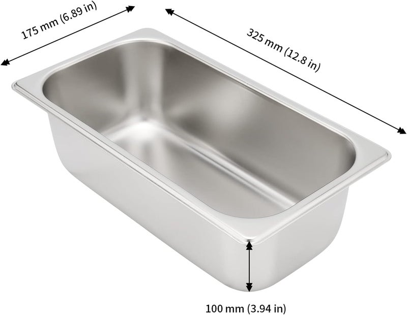 JAPCHET JAPCHET 6 Pack Stainless Steel Steam Pan 13 Size AntiJam Steam Table Pan Hotel Pans 13 Restaurant Buffet Trays for Catering 4 Inch Deep - Image 2