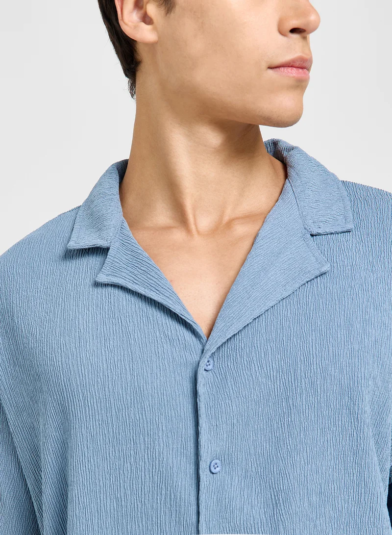 BRAVE SOUL Reverse Collar Casual Shirt