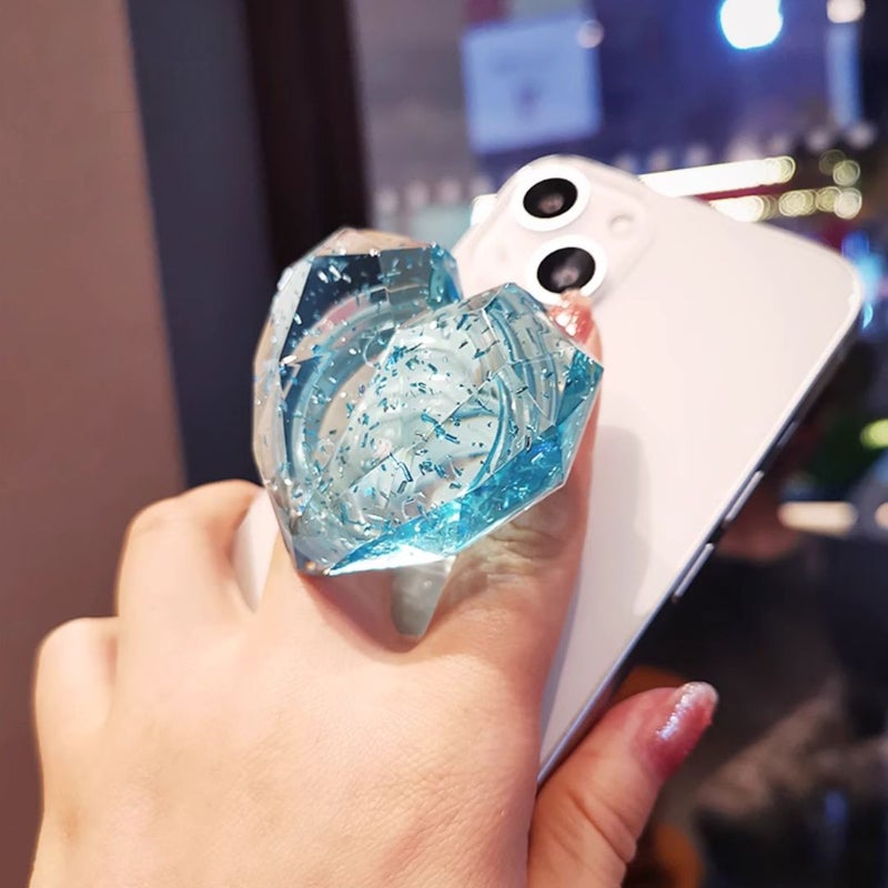 Purple Mobile Phone Holder Rotating Gyroscope Decompression Back Sticker Strong Adhesive Ring Universal For Mobile Phones - Image 2