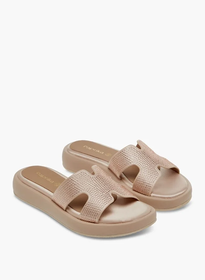 Paprika Women Embellished Slip-On Sandals