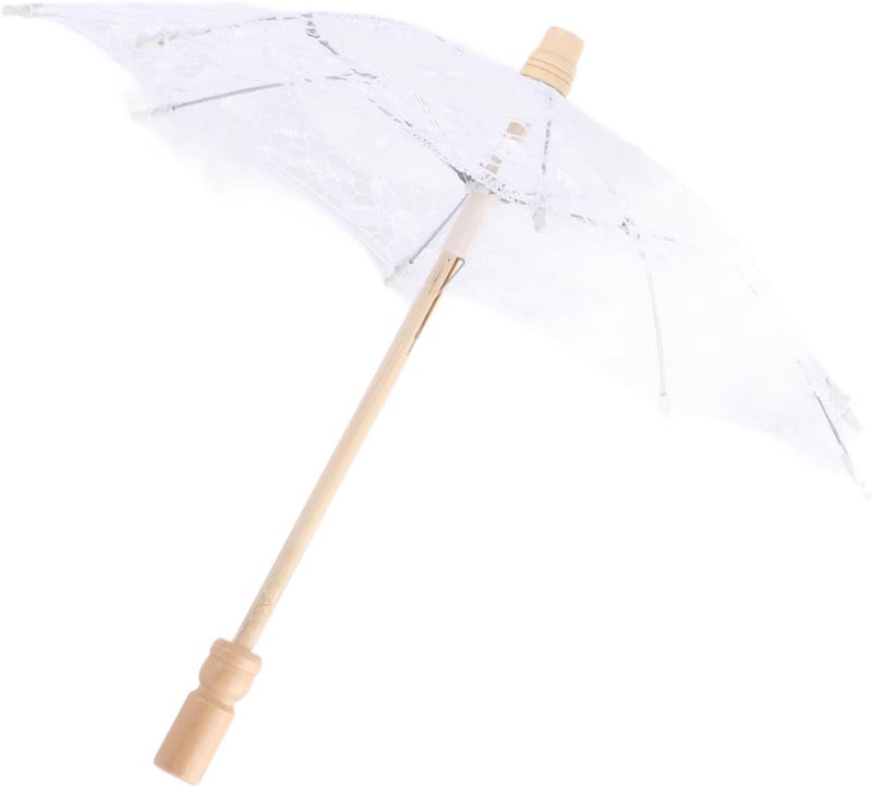 HURRISE Lace Umbrella Wedding Bridal Parasol Umbrella for Girls Photography Party Decor - Image 4