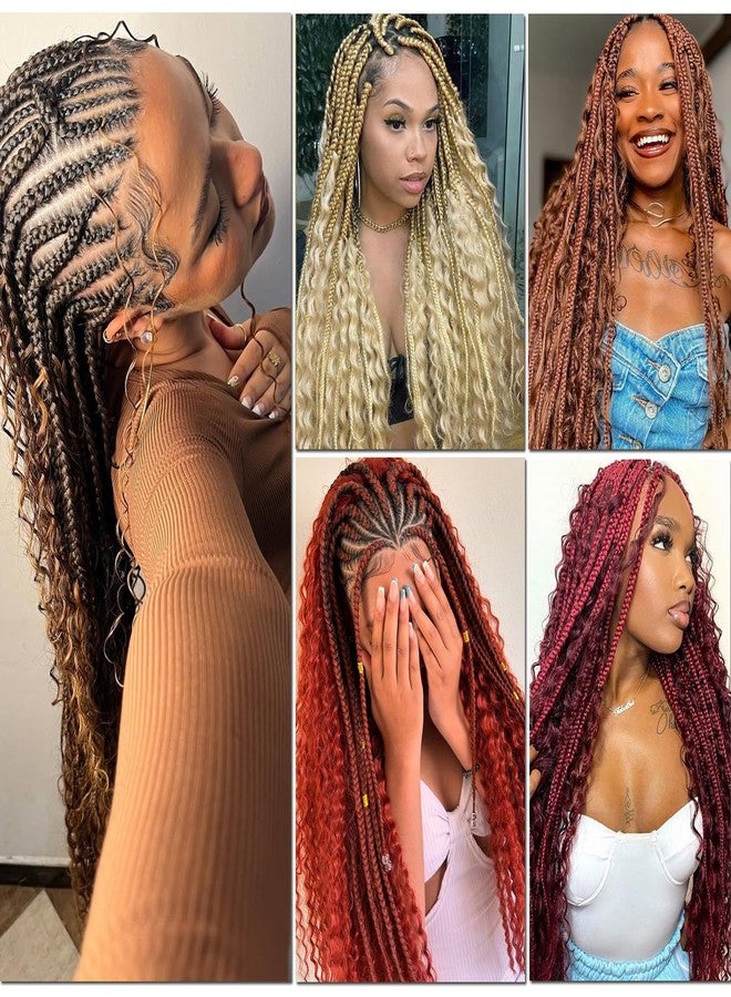 UPerfe Deep Ocean Wave Wavy Braiding Hair Blonde Curly Ocean Deep Wave Crochet Hair 613 Boho Hair for Braiding 24 inch 2 Packs Boho Curls Braids Extensions - Image 5