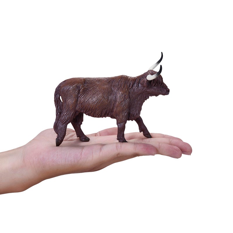 MOJO Highland Cow Realistic Farm Animal Toy Replica Hand Painted Figurine - Image 4