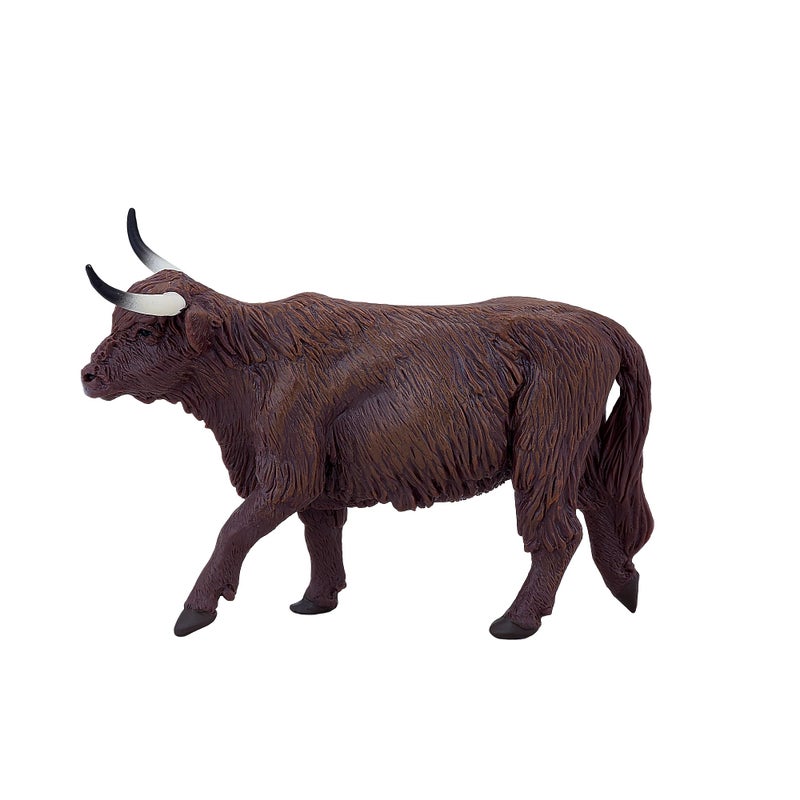 MOJO Highland Cow Realistic Farm Animal Toy Replica Hand Painted Figurine - Image 3