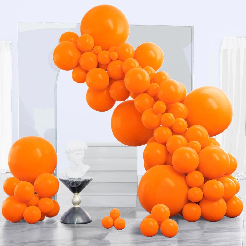 PartyWoo Orange Balloons 140pcs Different Sizes of 18 12 10 5 Inch Matte Fall Balloon Arch Kit Garland for Thanksgiving Halloween Little Cutie Baby Shower Birthday Party Decorations OrangeY9 - Image 2