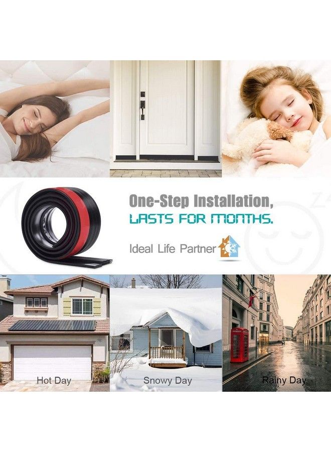 Sysmie [New Upgrade] Huge Gap Door Draft Stopper32 5"W Widened Door Sweep For Interior And Exterior Doors Guard Against Drafts Dust Noise And Unwanted Animals (32 5"W X 39" L Black)… - Image 5