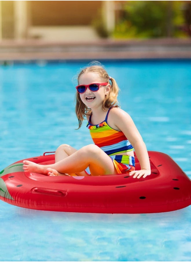Generic - Inflatable Boogie Boards for Kids - Fun Swimming Pool Floating Surf Bodyboards with Handles in Pineapple and Strawberry Designs, Perfect for Learning to Swim and Summer Water Activities (Set of 2) - Image 1