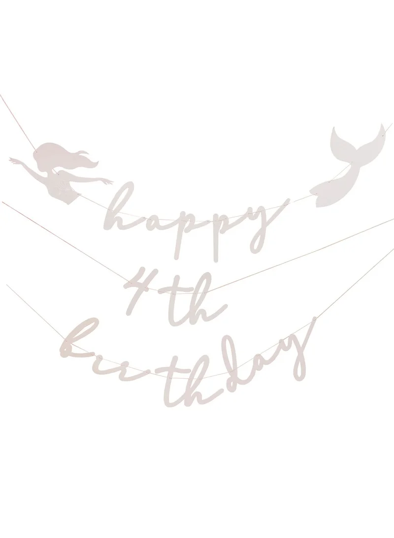 Ginger Ray Mermaid & Shells Happy Birthday Bunting