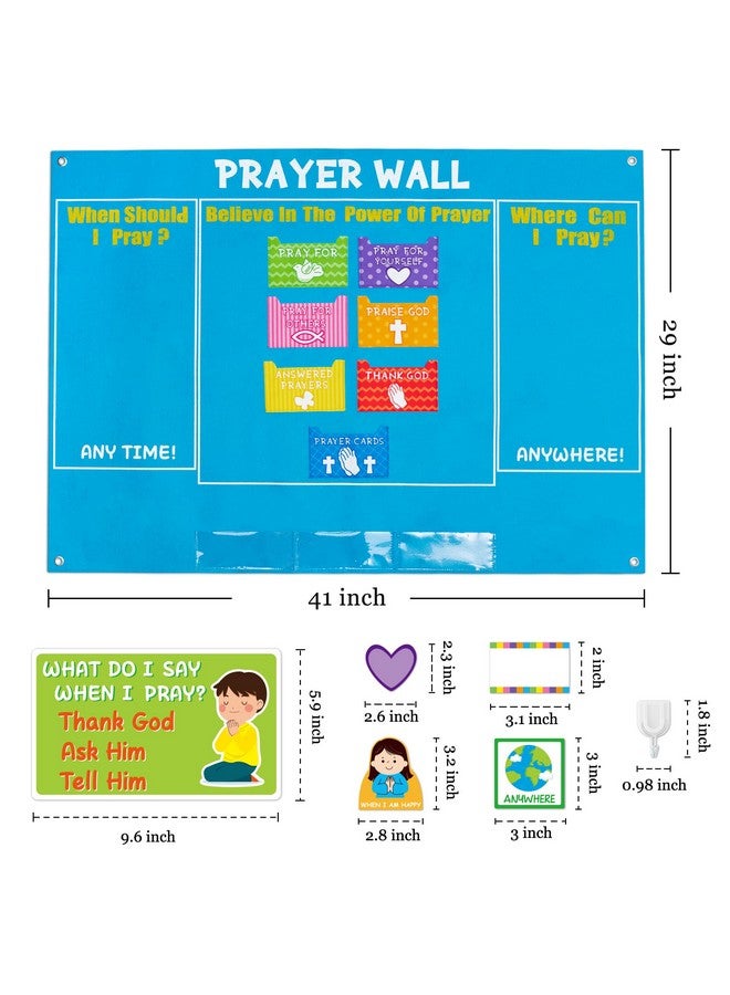 WATINC 37Pcs Prayer Wall Felt Story Board Set with Story Card, Prayer Bulletin Board Accessories, Religious Flannel Felt Stories for Preschool Kids Classroom Sunday School Home - Image 2