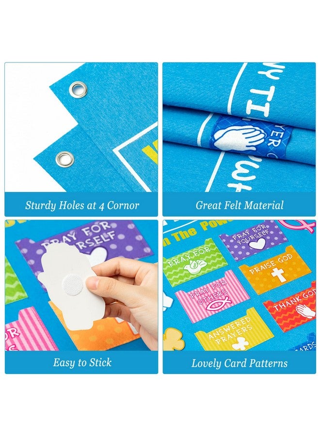 WATINC 37Pcs Prayer Wall Felt Story Board Set with Story Card, Prayer Bulletin Board Accessories, Religious Flannel Felt Stories for Preschool Kids Classroom Sunday School Home - Image 3