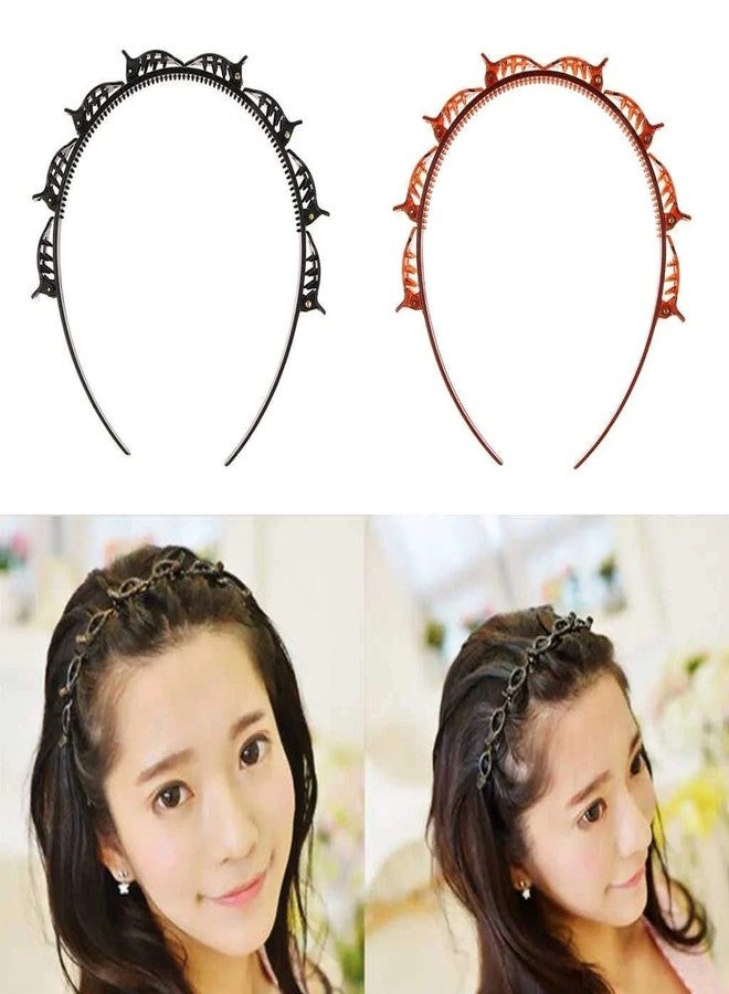 Ratehalf Headbands, Hair Clips for Girl and Lady, Barrettes for Thin or Thick Hair, Double Bangs Hairstyle Hairpin, Alligator Clips, for Makeup, Washing Face, Yoga, and so on packof 2 - Image 3