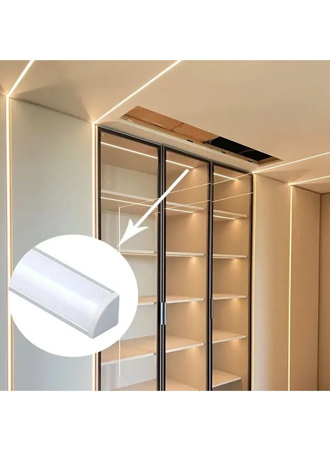 10Pcs LED Aluminum Channel System 19.69Inch With Milky White Diffuser Cover - Image 5