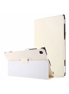 Case Cover For Samsung Galaxy Tab A7 10.4 2020 T500 Litchi Texture Horizontal Flip Solid Color Leather Case with Holder White