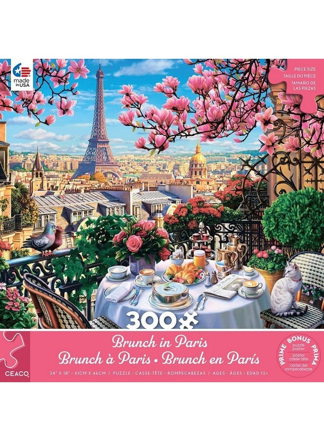 Ceaco - Brunch in Paris - 300 Oversized Piece Jigsaw Puzzle - Image 3