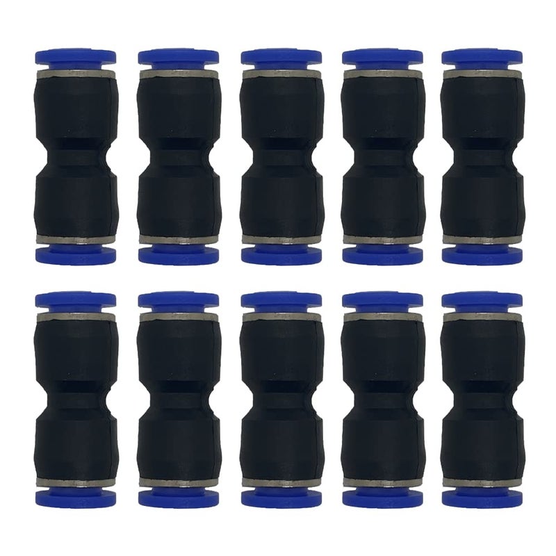 ROZESAZZ zjxed 8mm OD x 8mm OD Pneumatic quick Connector Push to Connect fittings Straight pneumatic push to connect fitting (Pack of 10) - Image 1