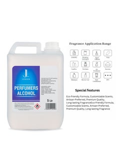 JAN LONDON Jan London's Perfumers Alcohol, Ethanol, Isopropyl Myristate, and Propylene blend empowers you to create custom scents for perfumes, aftershaves, diffusers, and room sprays 5litre  - Image 3