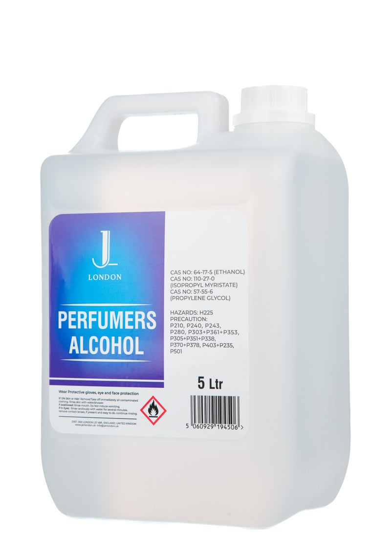 JAN LONDON Jan London's Perfumers Alcohol, Ethanol, Isopropyl Myristate, and Propylene blend empowers you to create custom scents for perfumes, aftershaves, diffusers, and room sprays 5litre  - Image 2