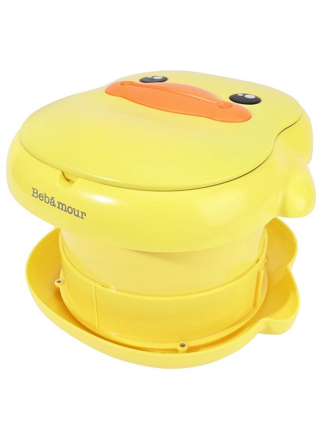 Bebamour Portable Potty Seat for Kids Travel - Foldable Training Toilet Chair for Toddler Girls with Storage Bags for Outdoor and Indoor Easy to Clean, Yellow - Image 3