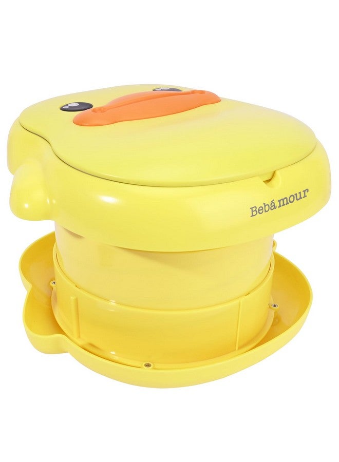 Bebamour Portable Potty Seat for Kids Travel - Foldable Training Toilet Chair for Toddler Girls with Storage Bags for Outdoor and Indoor Easy to Clean, Yellow - Image 4