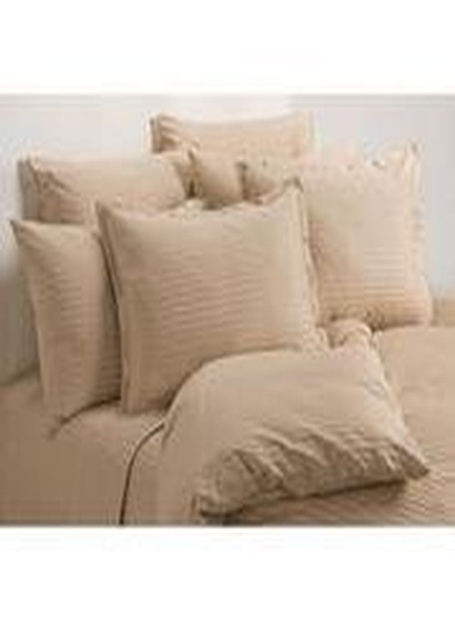CrystalTowels Crystal Trading 4-Piece Bed Sheet Set - Dobby Stripe - 100% Cotton Sateen - 400 Thread Count (Full, Ivory) - Image 2