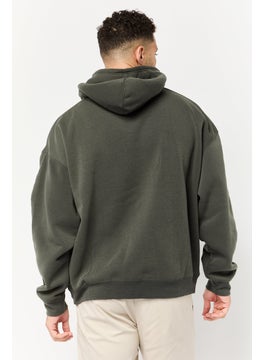 Originals by Brooklyn Cloth Men Embroidered Logo Long Sleeve Hoodie, Dark Olive  - Image 2