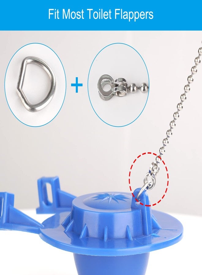 Hibbent 3 Pack Universal Toilet Flapper Chain Replacement Kit,Stainless steel,Including 12-Inch Chain,Hook,Ring - Image 3