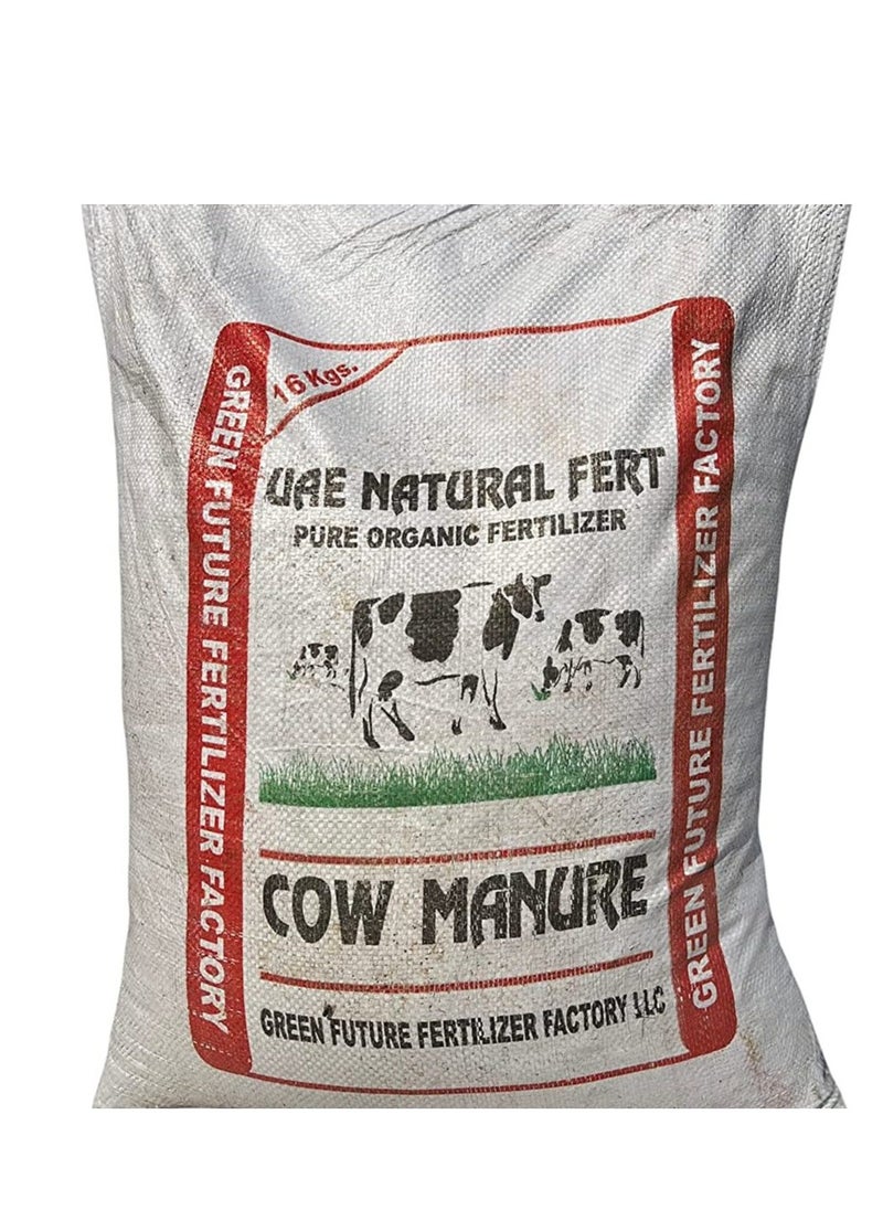 Green Future UAE Natural Organic Cow Manure Fertilizer 16 Kg Bag is a High Quality All Natural Fertilizer Designed to Enrich Soil and Support Healthy Plant Growth.  - Image 1