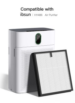 ibsun فلتر الهواء H13 Ture HEPA Filter مناسب لتنقية الهواء HY4866 للغبار ووبر الحيوانات الأليفة وحبوب اللقاح لغرفة النوم والمكتب، الإصدار القياسي، عبوتان  - Image 3