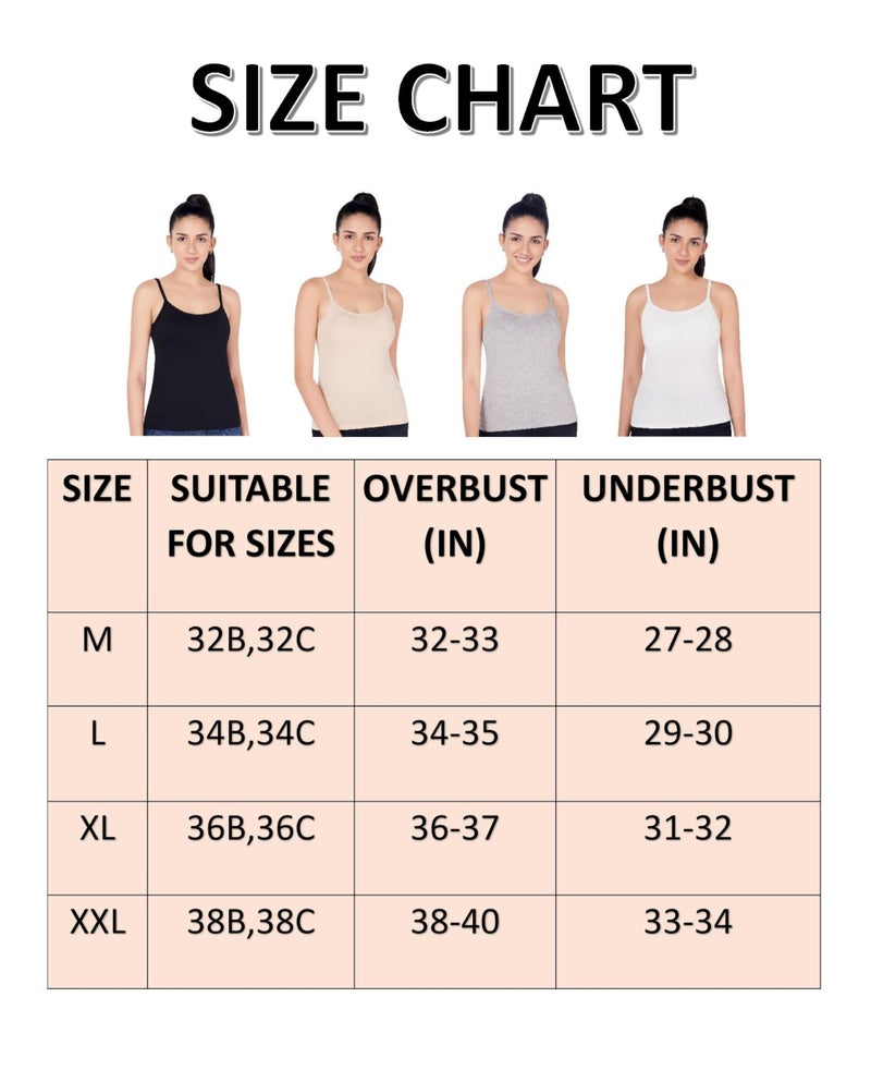 PLUMBURY Women Cotton Relaxed Fit Padded Camisole Adjustable Spaghetti Strap Tank Top with Built-in Shelf Bra,Pink Size XXL - Image 3
