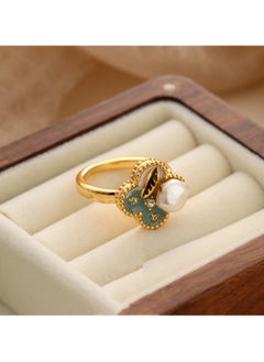 A niche high-end Instagram style dopamine opening ring that does not fade