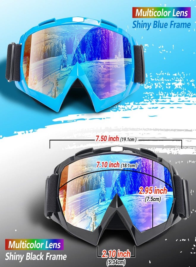 Braylin Adult Ski Goggles, 2-Pack Snowboard Goggles for Youth, Teens, Men & Women, Wide View Snowmobile Goggles - Image 2
