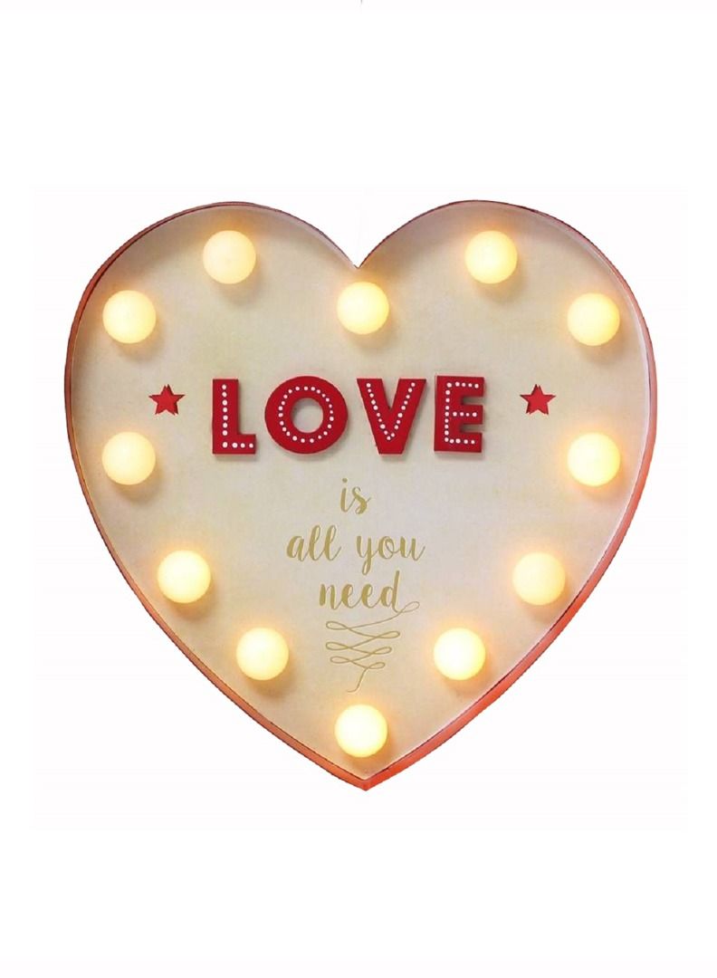 سلة إضاءة على شكل قلب تعمل على البطارية - Image 1