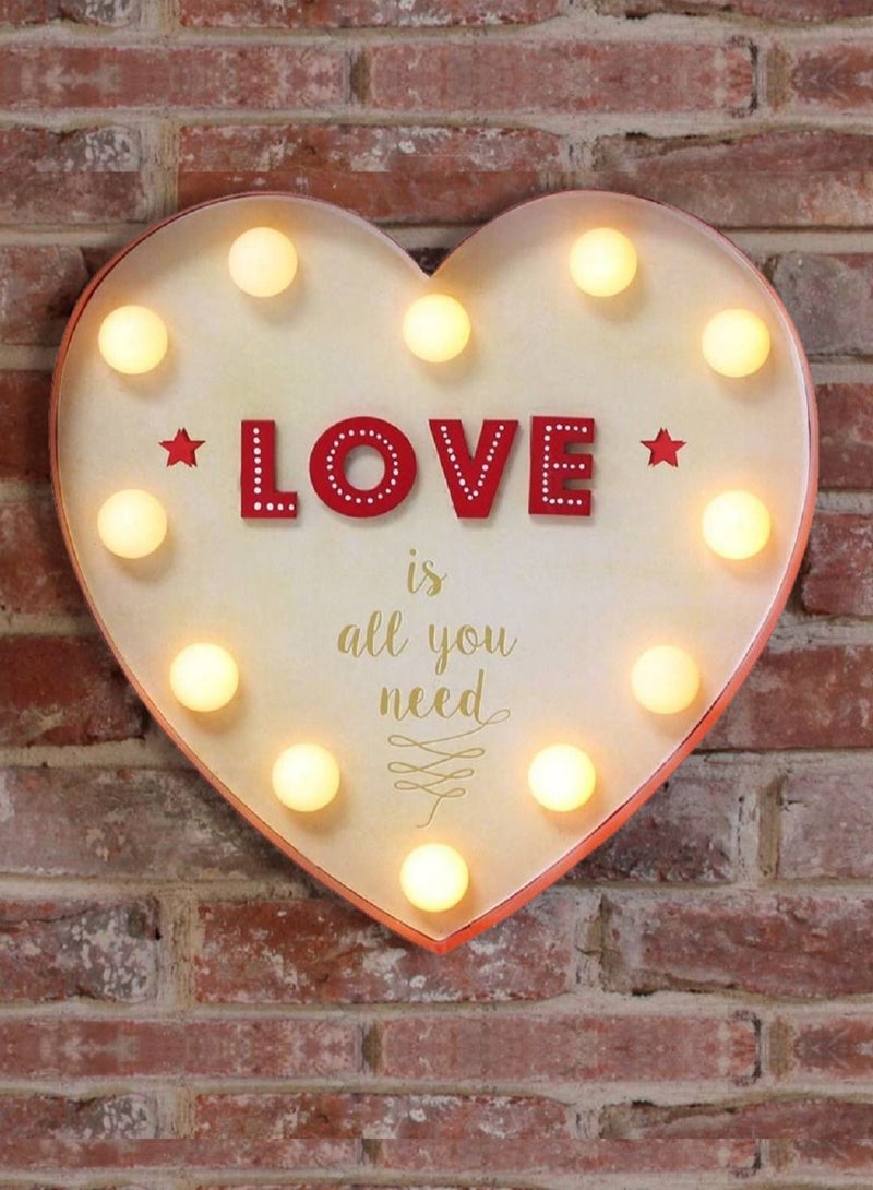 سلة إضاءة على شكل قلب تعمل على البطارية - Image 3