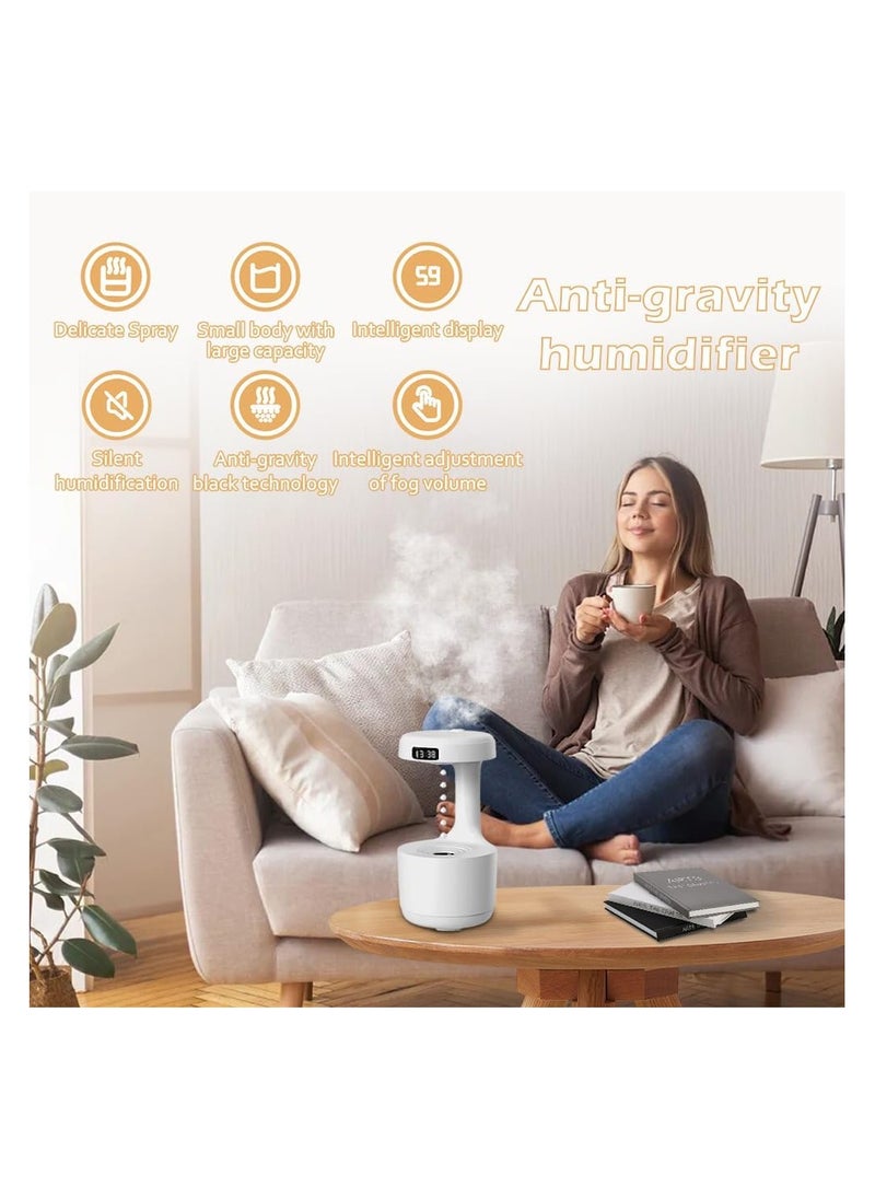 Generic - Anti-gravity Humidifier, Desktop Mute Clock Display, Suspended Water Drop Back Flow, Creative Aromatherapy Machine, Timer and Automatic Off Safety Switch - Image 1